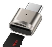 Lector de Tarjetas Micro SD USB C OTG, Adaptador Tipo-C Compacto para Tarjetas de Memoria hasta 128GB, Mini Lector de Tarjetas de Datos Plug & Play Compatible con Windows Mac Linux Android Tablet PC