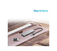 Lector de tarjetas multifunci?n 5 en 1, estaci?n de acoplamiento USB-A y USB-C port?til con funci?n SD/XD/CFAST/TF