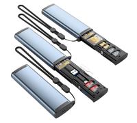 Lector de tarjetas multifunción 13 en 1, hub USB-C con ranuras para tarjetas SD/TF, almacenamiento SIM, adaptador Lightning, aleación de aluminio