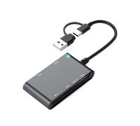 Lector de Tarjetas Multifunción Inteligente 6 en 1 USB/Tipo C A Lector Inteligente/MS/M2/TF/SIM/ para Transferencia de Datos en PC y Portátil.