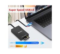Lector de Tarjetas Multifunción Q02 USB A XQD. Lector de Tarjetas USB 3.0. Tarjeta de Memoria M/G. Admite Velocidades de Hasta 5 Gbps.