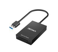 Lector de Tarjetas Multifunción Q02 USB A XQD. Lector de Tarjetas USB 3.0. Tarjeta de Memoria M/G. Admite Velocidades de Hasta 5 Gbps.