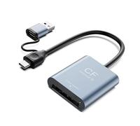 Lector de tarjetas portátil CFe a y SD3.0 de doble ranura con velocidad de 10 Gbps para edición profesional de video y transferencia de datos, estándar CFe