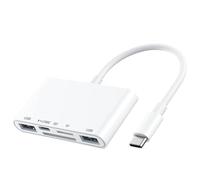Lector de tarjetas profesional y concentradores USB C que ofrecen carga rápida PD15W doble puerto para creación de contenido, adaptadores C Hubs por puerto
