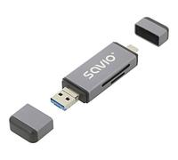 Lector de tarjetas SAVAK-72 AK-72: memoria USB 2.0 SD PnP 480Mbps SAVIO
