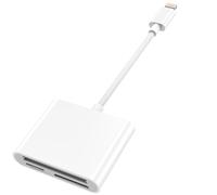 Lector de tarjetas SD CF compatible con iPhone/iPad SD CF TF adaptador de lector de tarjetas de memoria digital Trail Game accesorios de cámara sin necesidad de aplicación