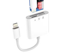 Lector De Tarjetas SD Lightning para iPhone 14 13 Pro MAX Cargador Cable Adaptador Micro SD Card Reader Certificado MFI para Apple para iPad Cámara TF Memory Stick Fotos Digital Almacenamiento