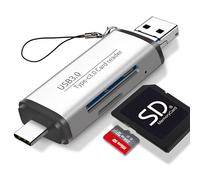 Lector de Tarjetas SD/Micro SD 3.0 - Adaptador USB Pendrive Card Reader Compatible con SD/SDXC/SDHC/TF/UHS-I, PC, Teléfonos,Tablets. para iPhone 15/16 Pro MAX, MacBook Air/Pro, Galaxy S25, etc. ST3