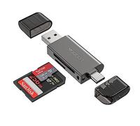 Lector de Tarjetas SD MOGOOD Lector de Tarjetas de Memoria USB 3.0 al Lector de Tarjetas de Memoria Micro Lector de Tarjetas SD Lector de Tarjetas de Memoria cámara Externa con Doble Conector sdhc