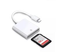 Lector de tarjetas SD para cámara Lightning, lector de tarjetas SD para iPhone con amplia compatibilidad y diseño Plug and Play, admite acceso a
