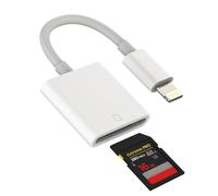 Lector de tarjetas SD para iPhone Lightning a cámara Adaptador de memoria compatible con iPad 13 12 11 Pro Max X XS XR 8 7 6 Plus 6s Se 2 Air Mini 2020 2019 2021 Adaptador Accesorios para teléfono Apple MFI Certificado
