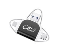 Lector de tarjetas SD TF universal multipuerto 4 en 1, lector de tarjetas de memoria SD TF USB C - KIT P3Q3