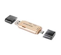 Lector de Tarjetas SD, Tipo C USB 3.0 OTG Lector de Tarjetas de Memoria con 2 Ranuras, Teléfono Móvil Lector de Tarjetas de Computadora para Micro SD, SDXC, SDHC (Oro)