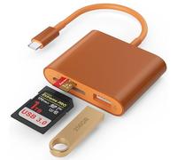 Lector de tarjetas SD, USB 3.0 tipo C de alta velocidad a adaptador de tarjeta SD/TF para iPhone 17/16/15 Pro Max, lector de tarjetas de memoria con puerto SD MicroSD USB 3 para Mac/iPad/MacBook Pro