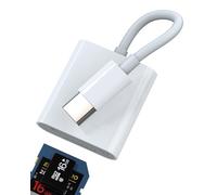 Lector De Tarjetas SD USB C(2en1)Adaptador Micro SD TF Card Reader para iPhone 16 15 Pro Max para Apple Tipo C Fotos Cámara Memoria Memory Android MacBook Thunderbolt para iPad Compatible Con Samsung