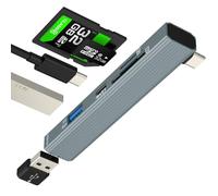Lector de tarjetas SD USB C Adaptador Hub USB OTG 3.0 para iPhone 17 16 15 Pro Max Compatible con Samsung S26 Ultra para Apple iPad Micro SD Puerto Múltiple Macbook Memoria Flash Teléfono Accesorio