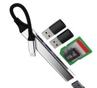 Lector de tarjetas SD USB C Adaptador Micro SD a USB para iPhone 17 16 15Pro Max para iPad Hub de Memoria Externa Dual OTG 3.0 Macbook Flash Compact Compatible con Samsung Galaxy S26 Ultra Teléfono
