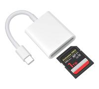 Lector de tarjetas SD USB-C de 3 piezas de Tiansong: adaptador OTG portátil para MacBook Air/Pro M1, iPad Pro, Samsung S21/S22 Ultra (blanco)