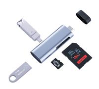 Lector de tarjetas SD USB C de aleación de aluminio, transmisión de datos robusta con lector de tarjetas de memoria para transferencias rápidas.