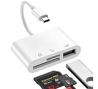 Lector de Tarjetas SD y Micro SD USB C, Adaptador de Memoria TF Tipo C, Compatible con MacBook, Portátil, Teléfono y Más