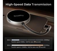Lector de Tarjetas SmallRig SD3.0/SD4.0, Transferencia de Alta Velocidad para Windows/Mac, para iPhone, para Samsung, para Teléfonos Móviles y Tabletas 4869/4870 SD4 Card Reader 4870