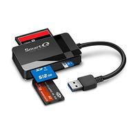 Lector de Tarjetas SmartQ C368 USB 3.0 - Plug & Play, Compatible con Apple y Windows, Soporta Tarjetas SD, Micro SD, MS, CF