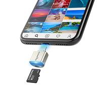 Lector de Tarjetas TF para iPhone iPad, Rocketek Micro SD Card Adapter Lightning MS Tarjetas de Memoria Lector de cámara Compatible con iPhone 14/13/12/11/X/ 8/7/ 6, iPad Mini