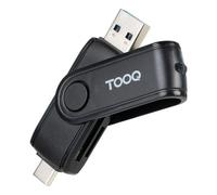 LECTOR TARJETAS TOOQ USB-C 2.0+USB-A 3.0 SD/TF NEGRO