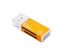 Lector de Tarjetas USB 2.0 4 en 1, Adaptador de Memoria para Memory Stick T-Flash/M2/MS, Dorado.