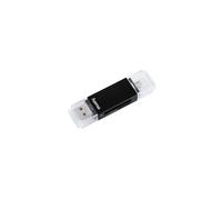 Lector de tarjetas USB 2.0 OTG Basic SD/microSD Hama - Blanco - Compatible con Android OS 4.0+