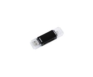 Lector de tarjetas USB 2.0 OTG Basic SD/microSD Hama - Blanco - Compatible con Android OS 4.0+