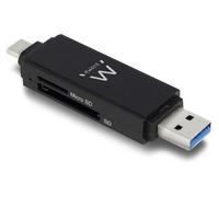 Lector de tarjetas USB 3.0 (3.1 Gen 1) Tipo-A/Tipo-C (Negro) - EWENT