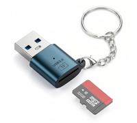 Lector de Tarjetas USB 3.0, Adaptador de Tarjeta TF de Alta Velocidad para Memoria Externa Compatible con MicroSDXC, MicroSDHC y MicroSD para Ordenadores Portátiles, MacBook y Samsung Galaxy (Azul)