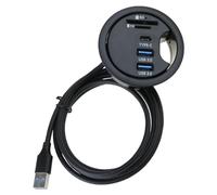 Lector de tarjetas USB 3.0 de 3/4 puertos USB, estación divisora de escritorio, estación de lector de tarjetas de memoria para computadora de escritorio, gestión de cables