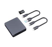 Lector de tarjetas USB 3.2 10G, lector de tarjetas de memoria de alta velocidad CFA+SD4.0+TF4.0, adaptador de lector de tarjetas para laptop, tablet, dispositivo de transferencia de datos