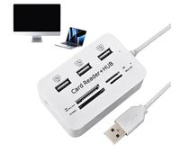 Lector de tarjetas USB - Adaptador versátil, centro de tarjetas de memoria portátil | lector de tarjetas USB, accesorio de tarjetas externas, adaptador de tarjetas Flash, dispositivo de datos