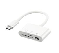Lector de tarjetas USB C compacto a memoria para viajes, oficina, uso para conectar discos intermitentes USB
