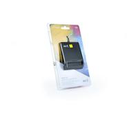 Lector de tarjetas USB-C, compatible con DNIE, color negro, ideal para autenticación y firma digital.