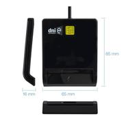 Lector de Tarjetas USB-C para DNIE y SIM, Color Negro, Ideal para Acceder a Servicios Digitales y gestionar Datos de identificación.