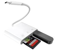 Lector de tarjetas USB C SD, tarjeta de memoria USB-C tipo C TF SD con lector de cámara USB, adaptador 3 en 1 compatible con iPhone 15, Samsung Galaxy, MacBook, iPad Pro, cámara de juego Trail