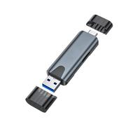 Lector de tarjetas USB C TF adaptador de doble ranura para teléfonos y tabletas, dispositivos compatible con lector de tarjetas de memoria pequeñas TF