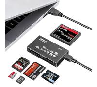 Lector de Tarjetas XD de Memoria USB 2.0 6 en 1, Adaptador Multifunción Compatible con Mini SD, SDHC, TF, M2, CF, Lector Externo para PC, Portátil, Cámara, Tablet, Otros Dispositivos Almacenamiento