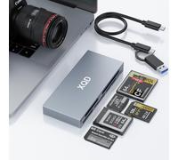 Lector de tarjetas XQD 8 en 1 de 10 Gbps, lector USB C Multi XQD para Sony G/M Series, Lexar 2933x/1400x USB Mark XQD/CF/XD/MS/TF/SD, lector de tarjetas de memoria USB 3.0 para Windows/Mac OS/Linux