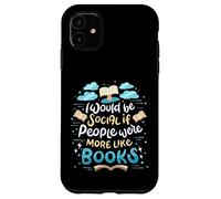 Lector Divertido de Lectura de Libros con Cita Me gustaría ser Social Carcasa para iPhone 11