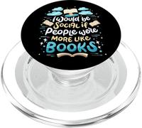 Lector Divertido de Lectura de Libros con Cita Me gustaría ser Social PopSockets PopGrip para MagSafe