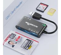 Lector Dnie Electronico USB-A Lector de Tarjeta Inteligente DNI, 7-in-1 Lector Dnie SIM CAC Smart Card Reader Lector de Tarjetas ISO 7816 CRS/CNS/SIM/MicroSD/SD/MMC/M2, Tacografo Digital