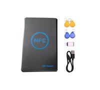 Lector/Escritor Chip Inteligente NFC 5 Bandas + Llavero con 2 CUID/UID, Copiadora 125 K y 13,56 M, Duplicadora HID, Clonadora Etiquetas, Llavero con