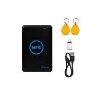 Lector/Escritor de Chip Inteligente NFC + Llavero 2XUID, 125K, 13,56 M, Copiadora, Duplicadora HID, Clonador de Etiquetas, ID IC, Llavero, Copia de