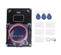 Lector-escritor de tarjetas para RFID y NFC, descifrador y decodificador de tarjetas con soporte para bandas completas de ID e IC, interfaz USB tipo C para sistemas de control de (5 tarjetas T5577, 3