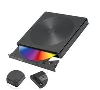 Lector Externo de CD y DVD TISHRIC USB 2.0/3.0/Tipo C Unidad Disco Externa CD-ROM DVD-ROM Lectura óptica únicamente for Ordenadores portátiles Escritorio(Model 1)